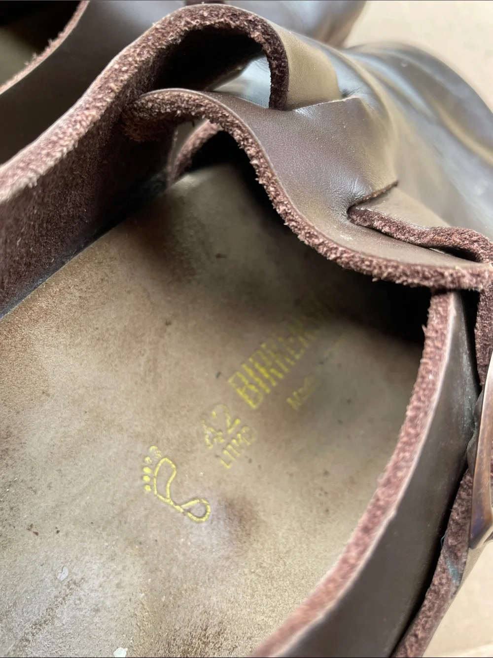 Birkenstock Brown Leather Slip-On Loafers